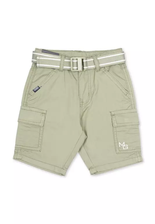 Boys Twill Cargo Shorts with Belt