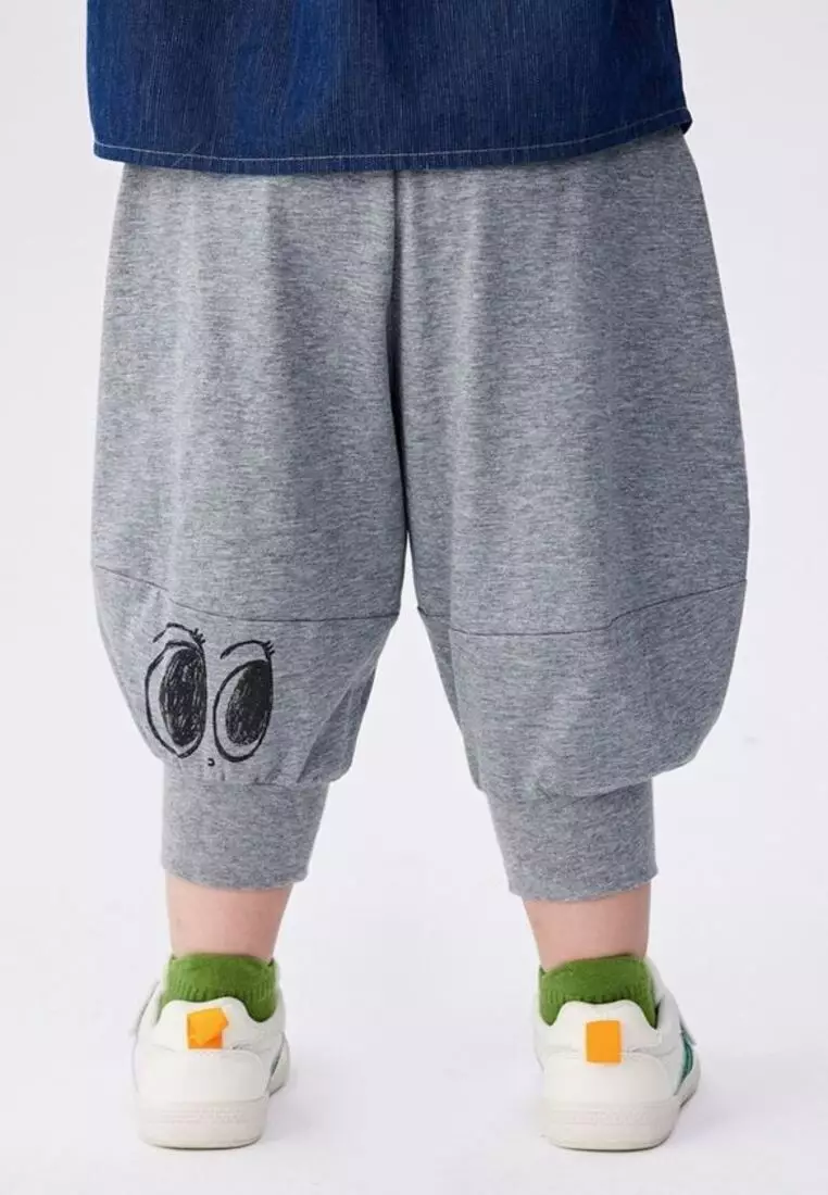 马拉丁中性针织长裤灰色夏季男裤女裤