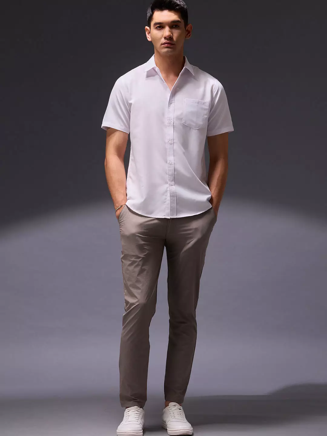 OXCON Easy Shirts Kemeja Tangan Pendek White