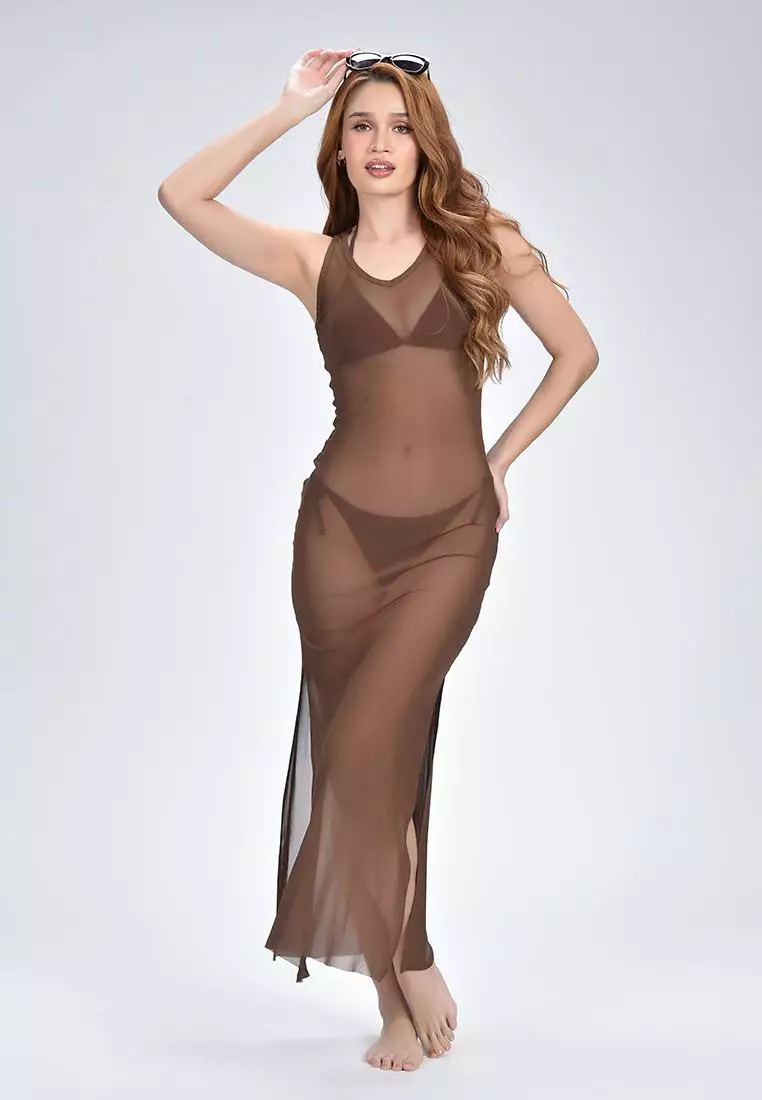 Women's Cover-Up Mesh Dress
