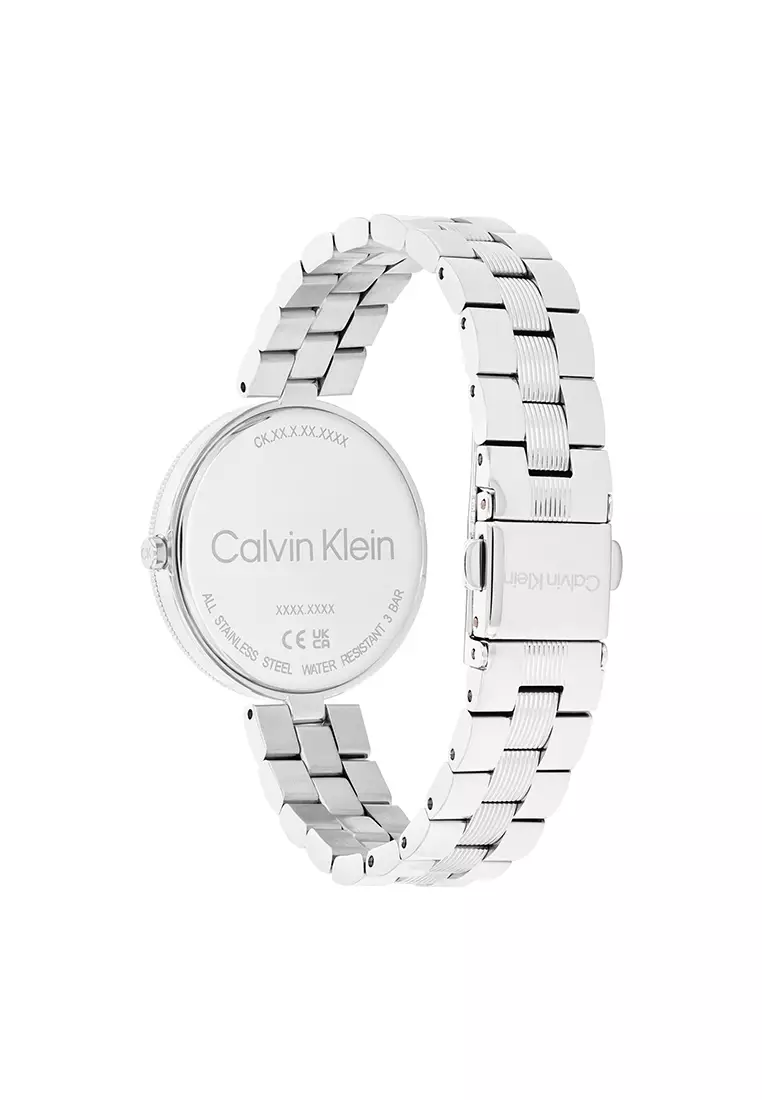 Women's Stainless Steel Bracelet and Light Blush Dial Quartz Watch - CK25100015