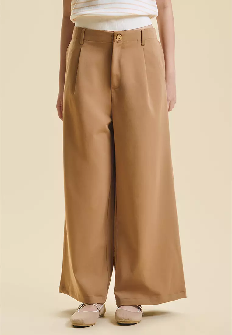 Dress Code Wide Pleated Trousers