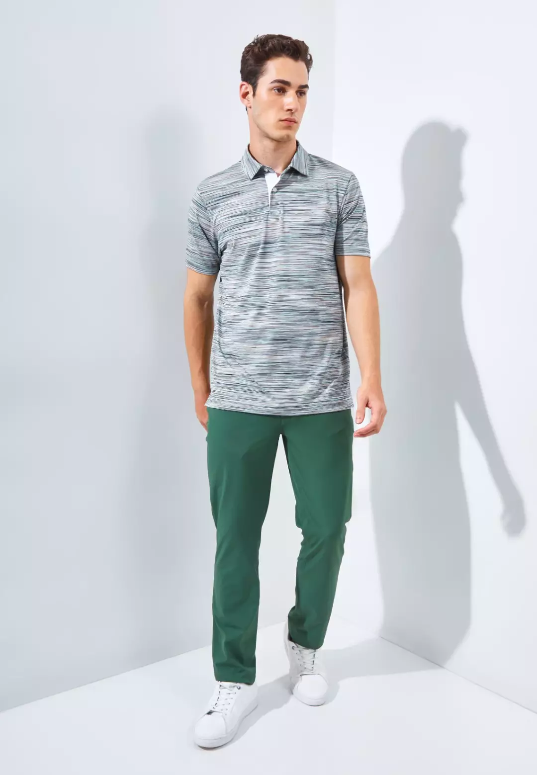 Jack Nicklaus Caesars Premium Space Dye Polo Green Shore
