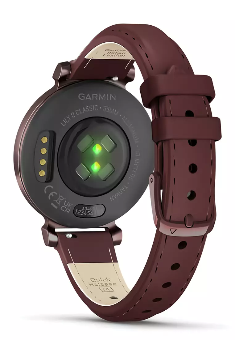 Garmin Lily 2 Classic - Jam Tangan Pintar Wanita - Smart Watch - Dark Bronze with Mulberry - 010-02839-61