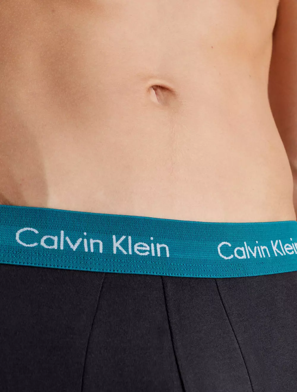 CALVIN KLEIN UNDERWEAR - COTTON STRETCH 3 PACK LOW RISE TRUNK - Black - black