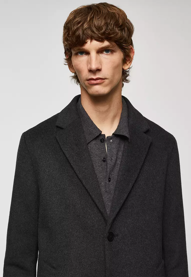 Buy MANGO Man Recycled Woollen Coat Online | ZALORA Malaysia