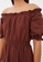 Trendyol brown Shirred Carmen Dress 88A88AA65394F9GS_3