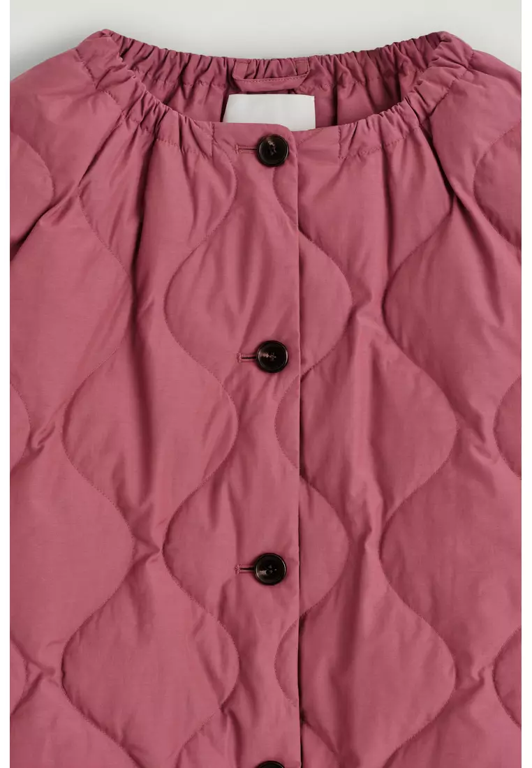 GATHERED QUILTED DOWN JACKET