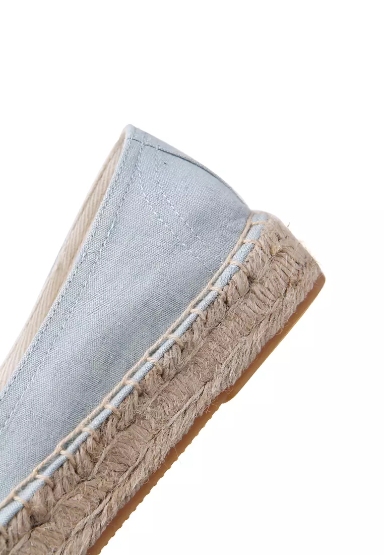 Platform Embroidery Canvas Espadrilles HB88