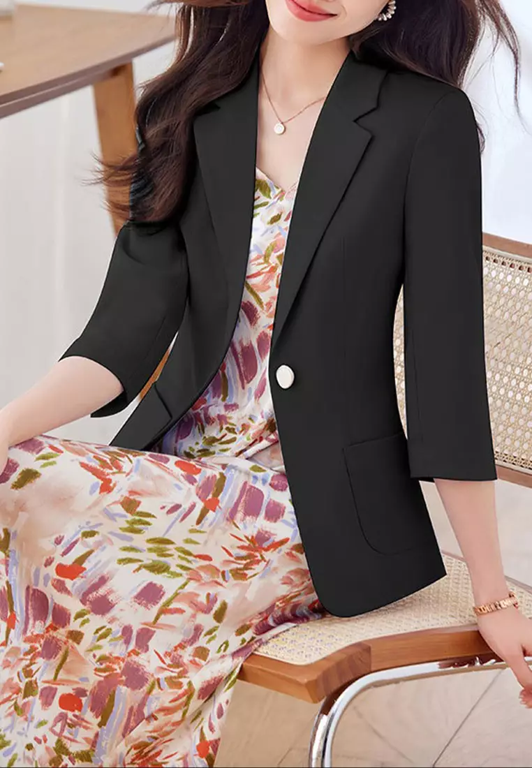 Simple Slim Fit Suit Jacket YGH-EY8909