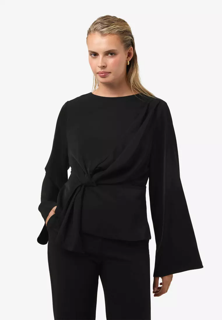 Melody Long Sleeve Draped Top