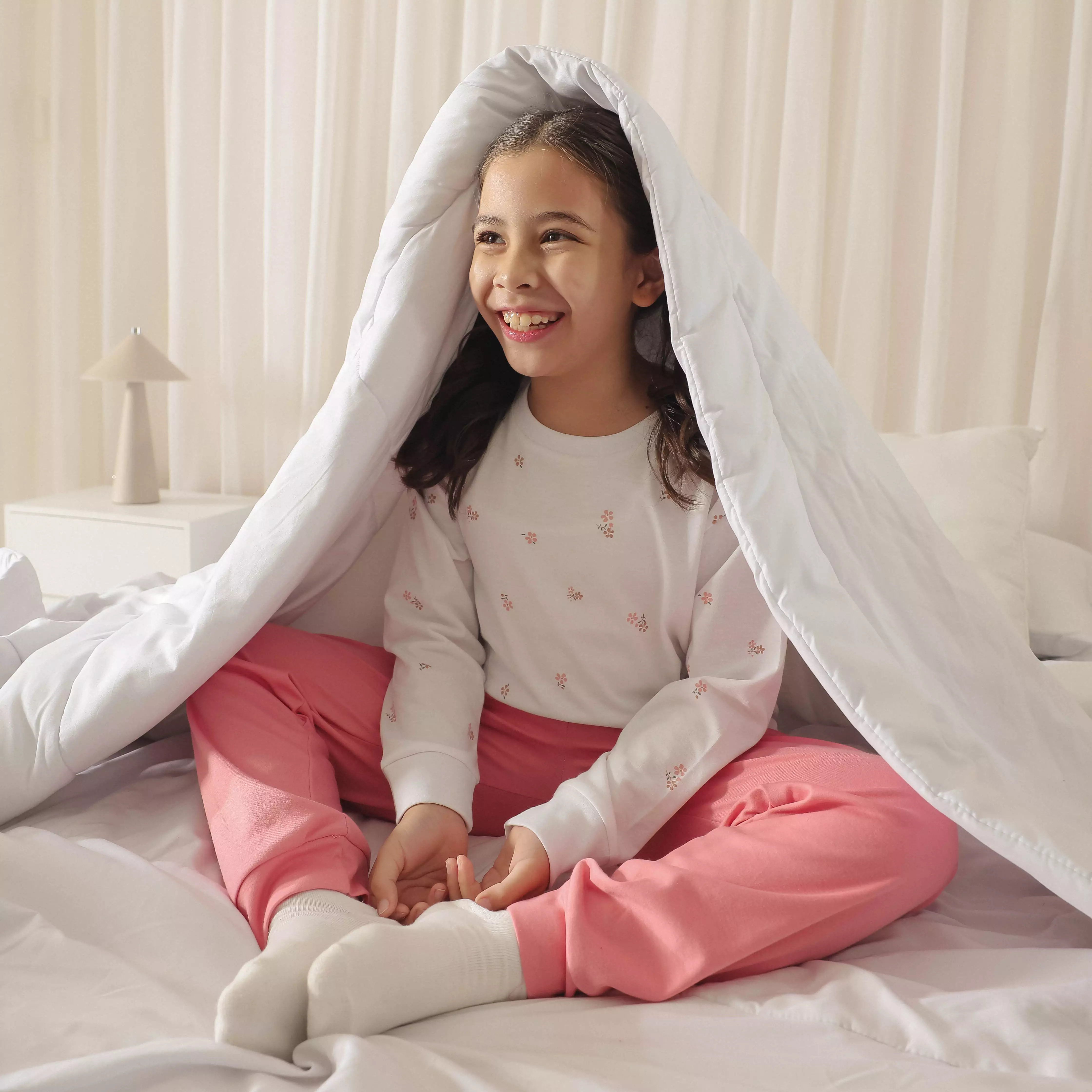 Pito Kids Set Piyama Panjang Anak Flora Dusty Pink 1-8 Tahun