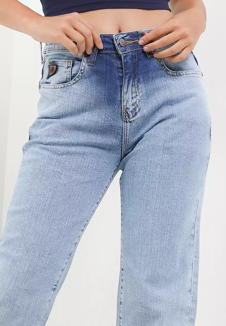 High Waist Straight Denim Pant FWL378