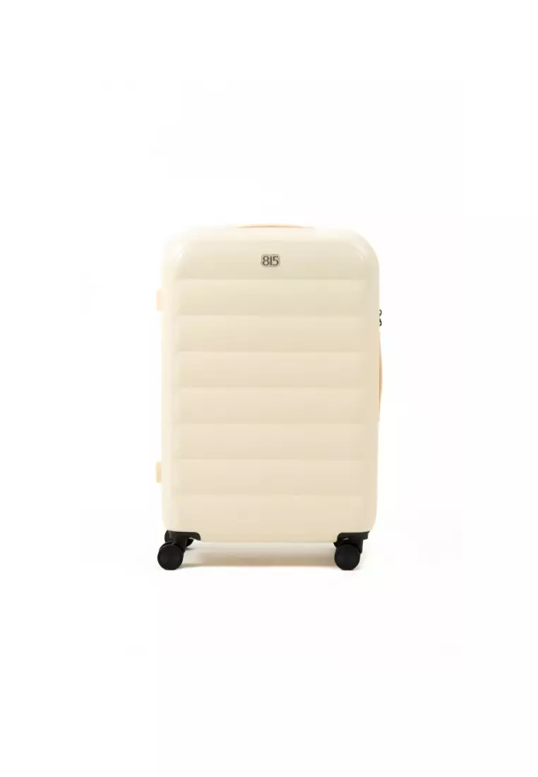 Puff 28"  Hard Case Luggage In Beige