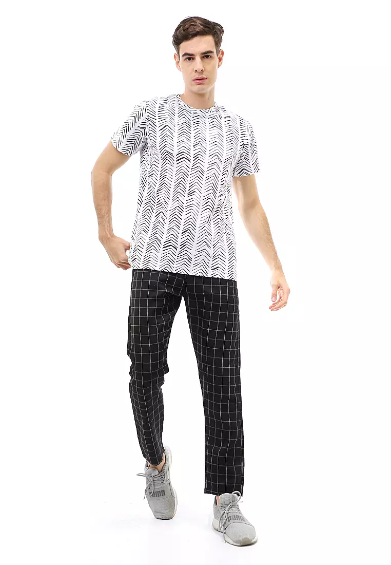 Jack T-Shirt Atasan Kasual Kaos Pria Crewneck Lengan Pendek Material Cotton ORIGINAL - White