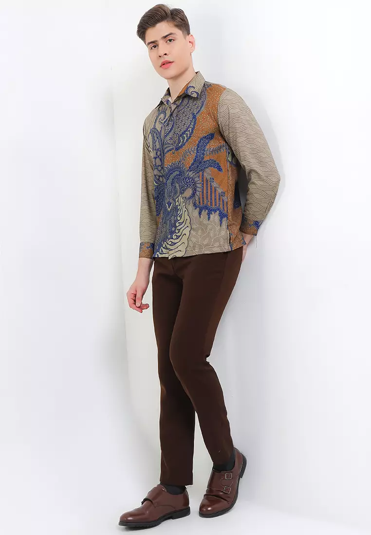 Widodari Kemeja Batik Exclusive Premium Pria Casual Modern Lengan Panjang