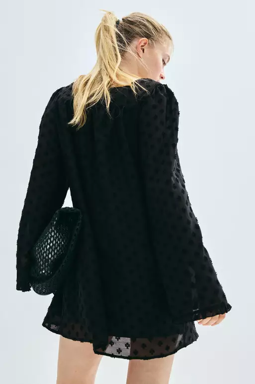 Sheer plumeti dress