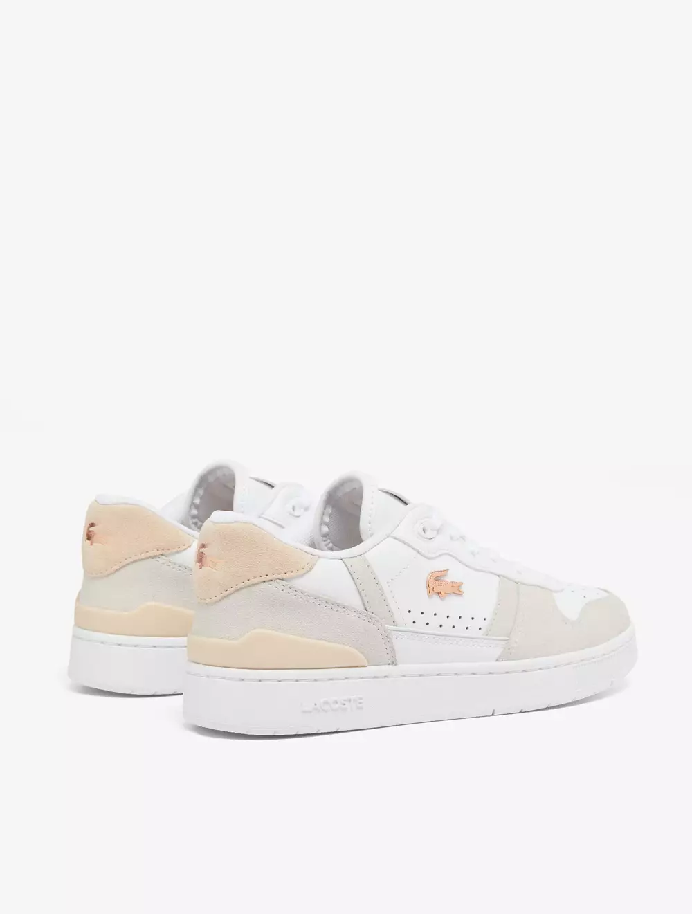 Women's T-Clip Set Leather Sneakers - White