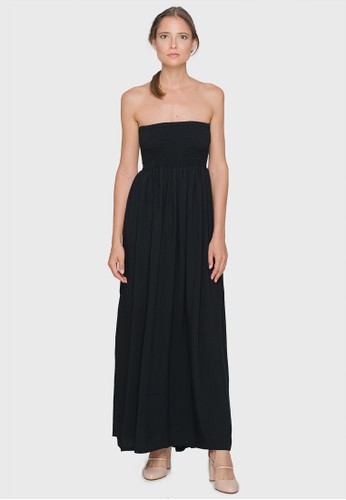 Long Black Strapless Dress