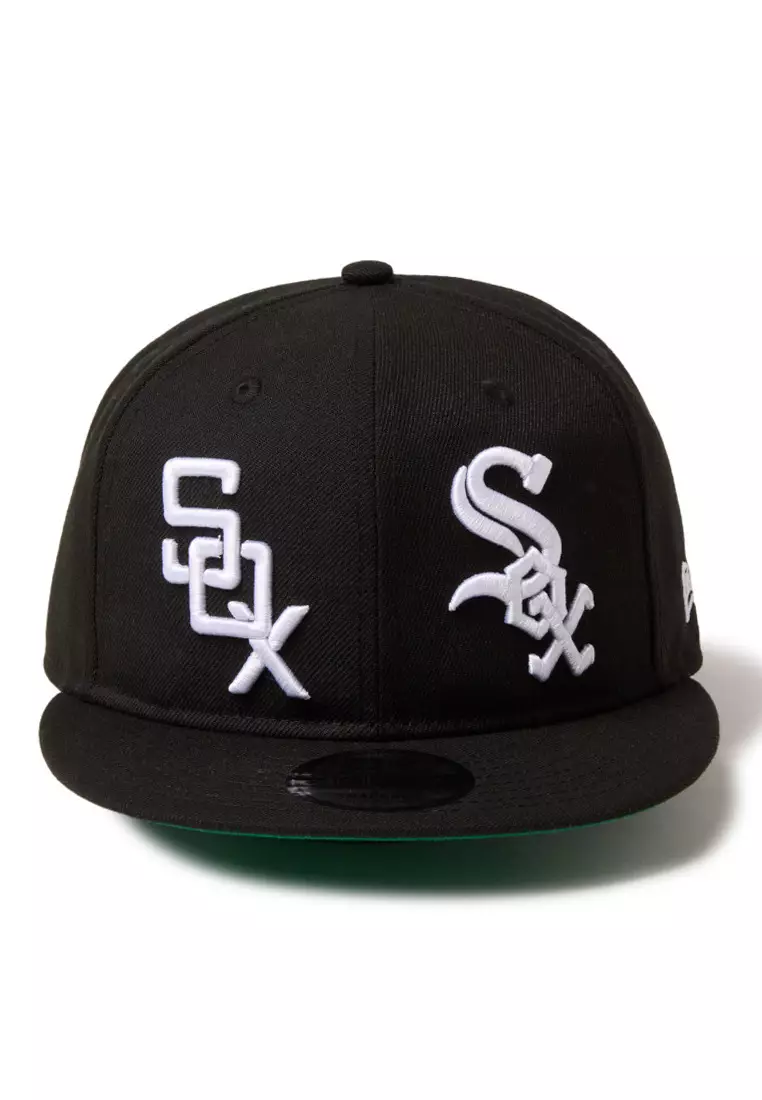 NE Chicago White Sox Double Logo Black 9FIFTY Snapback Cap