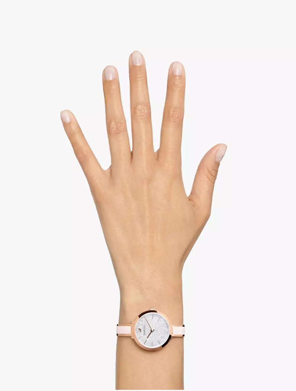 Crystalline Delight Watch, Metal Bracelet, Pink, Rose Gold-Tone Finish - Pink