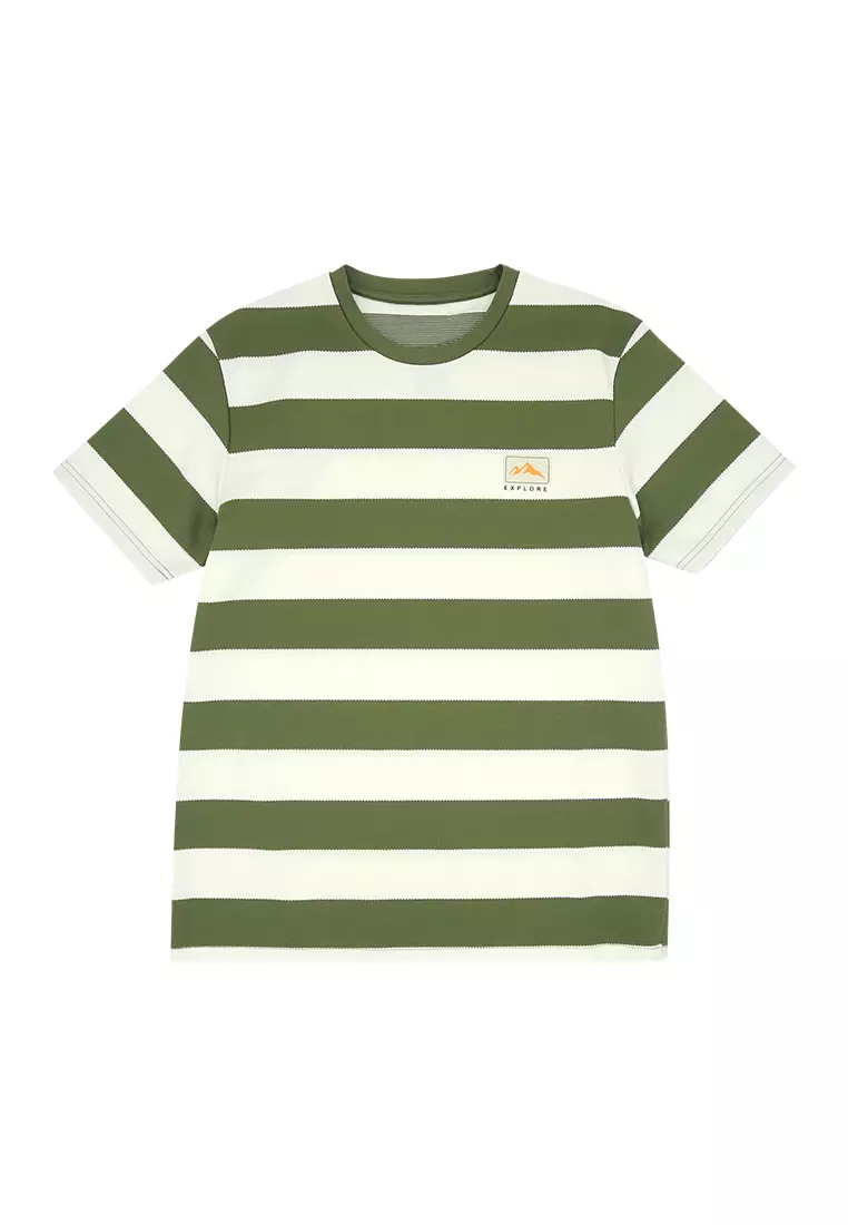 Men's Graphic Stripe T-Shirt "Explore"
