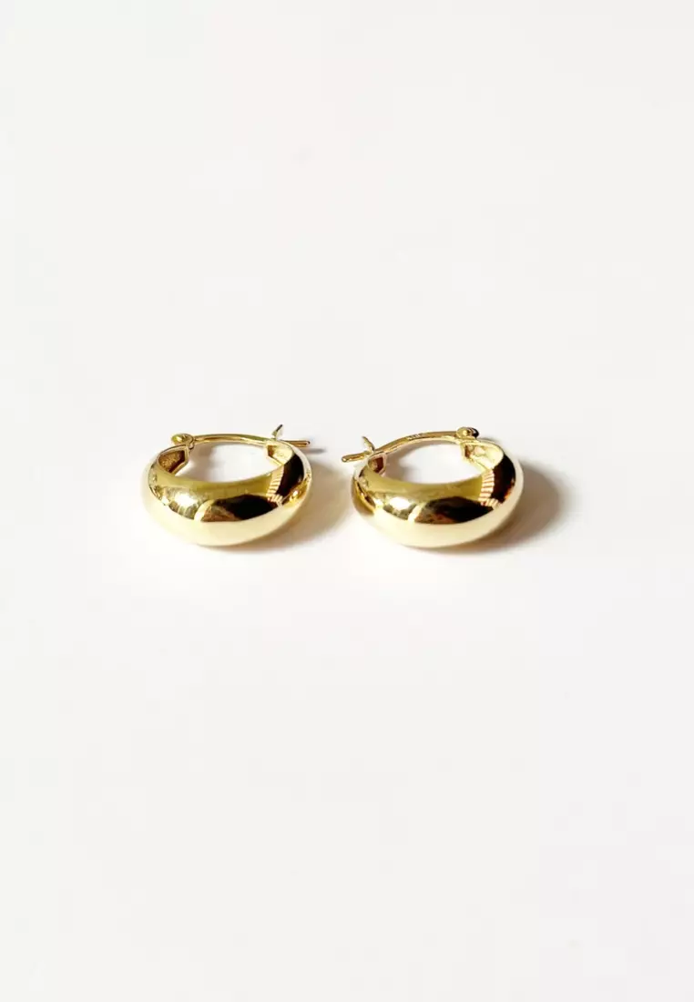 Cupola Slim 18K Gold Dome Earrings