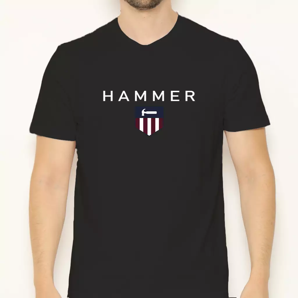 Hammer Men Graphic T-Shirt I Kaos Grafis Pria Reguler Lengan Pendek Hitam Z1TI048H1