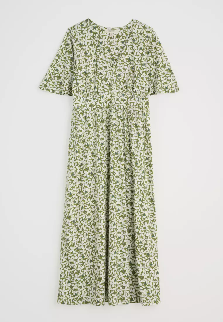 Buy Seasalt Cornwall Seasalt Cornwall Green Chateaux Dress (Half Sleeve ...