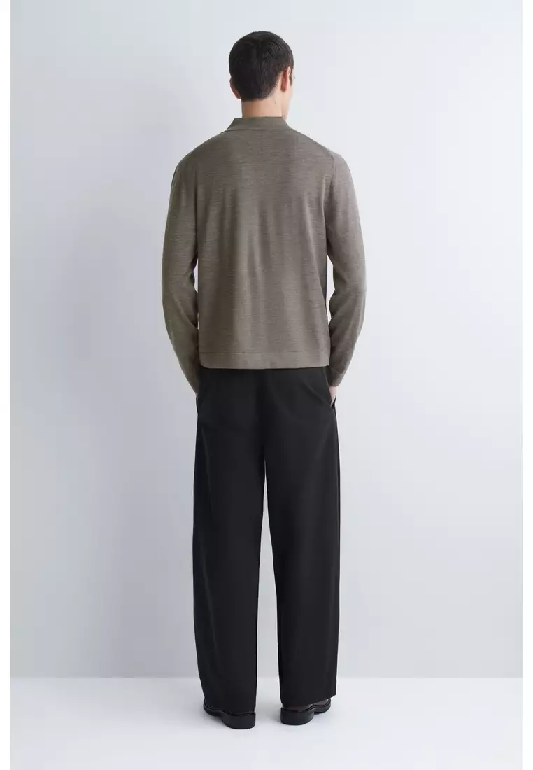 KNITTED MERINO WOOL SHIRT