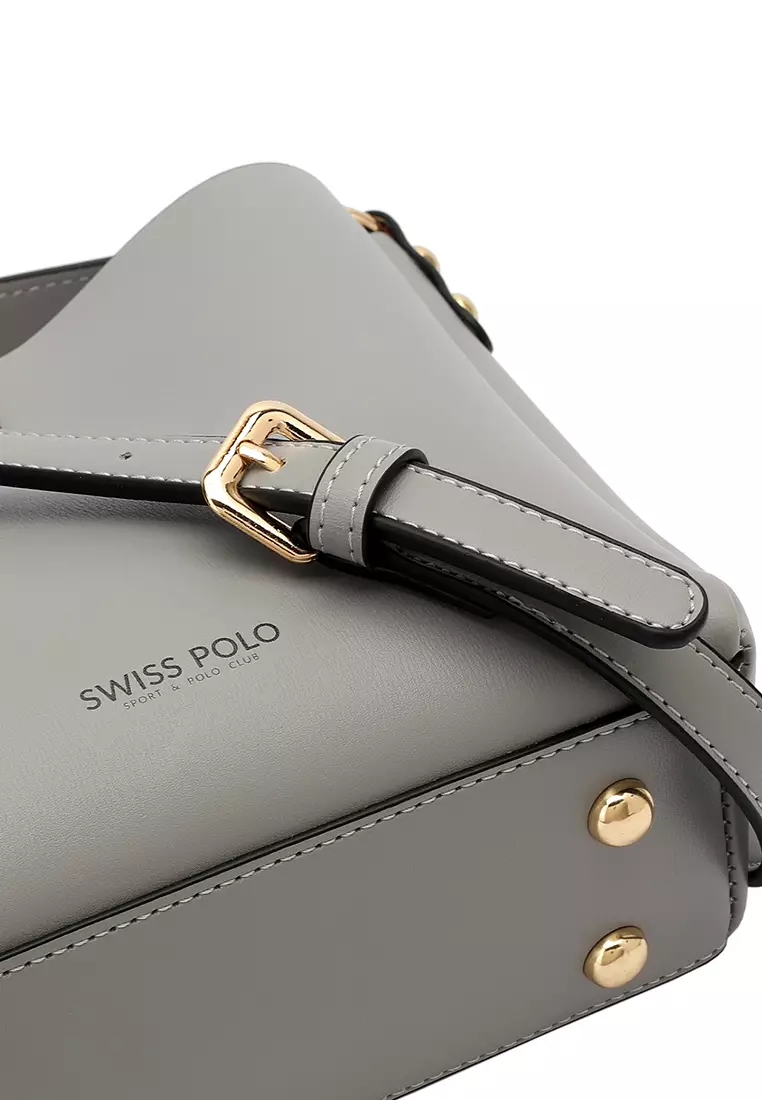 2-In-1 Top Handle Bag Sling Bag & Sling Bag - Grey