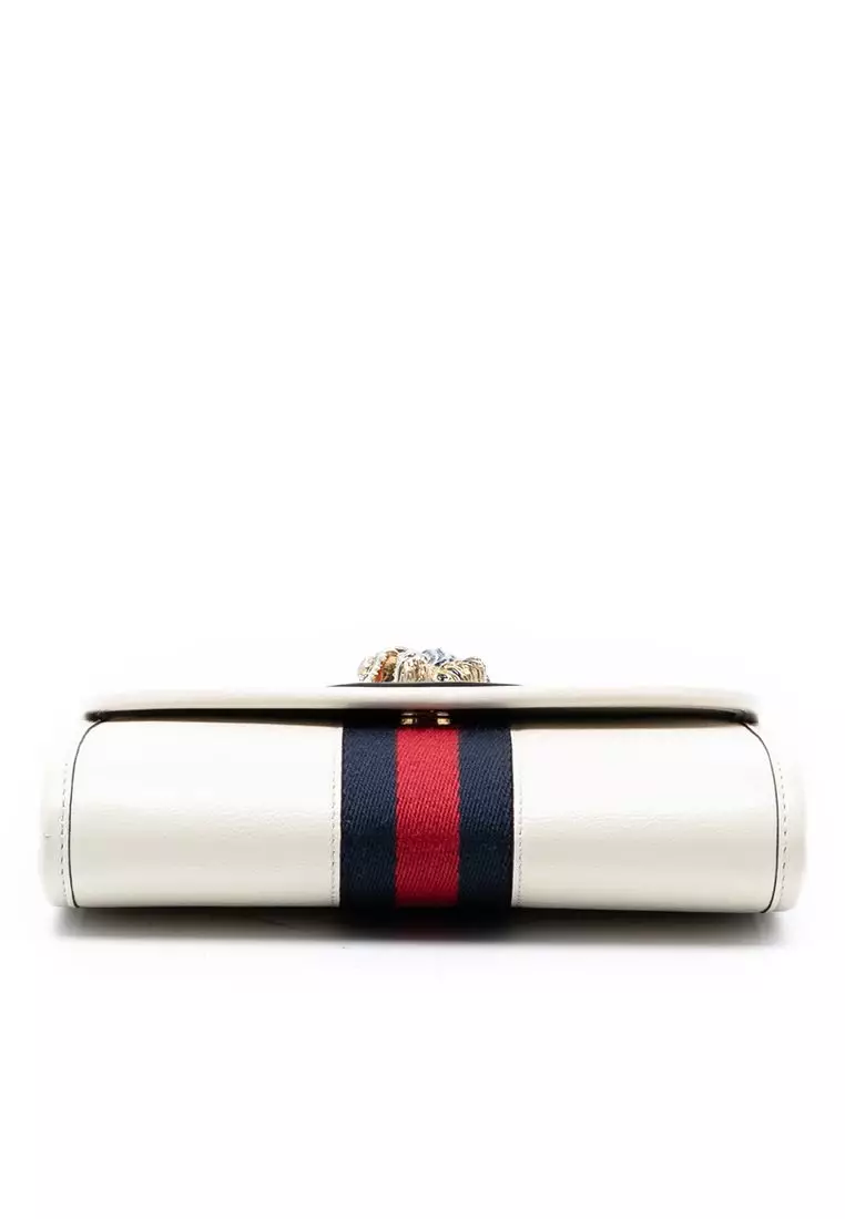 Pre-Loved Gucci Mini Leather Rajah Web Chain Crossbody