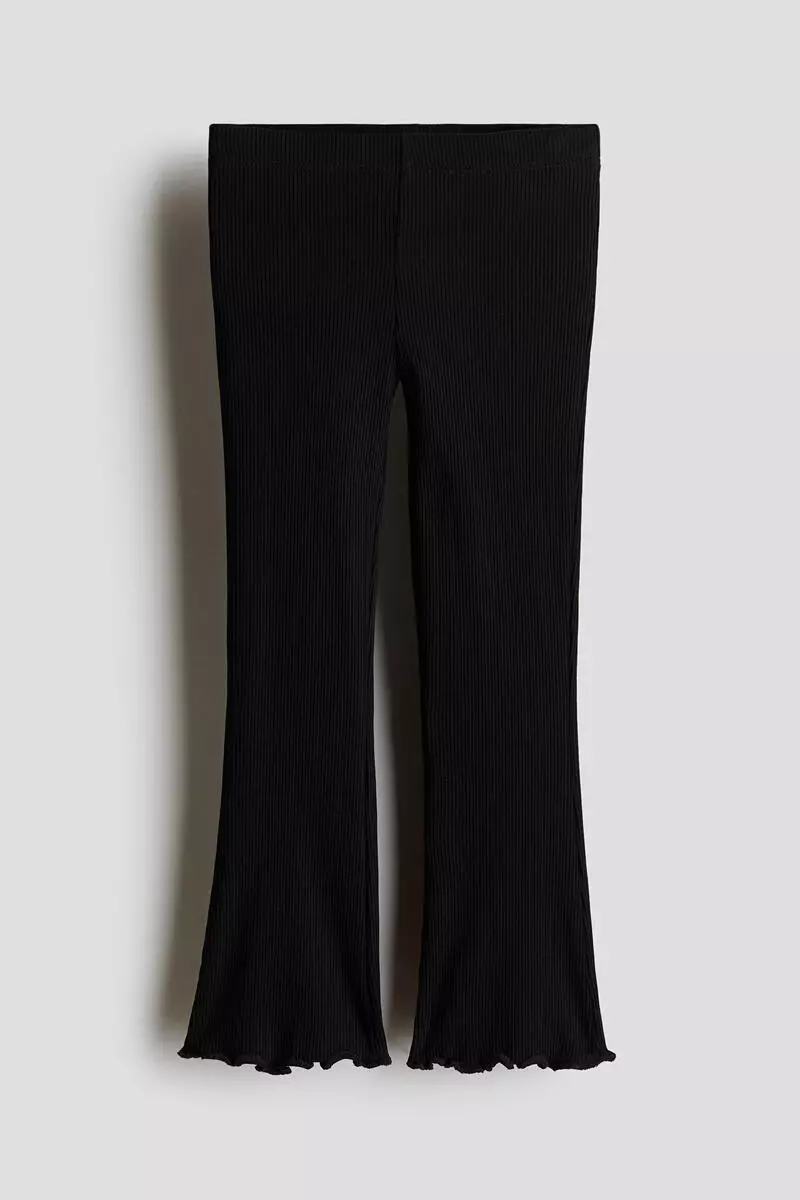 Flared cotton leggings