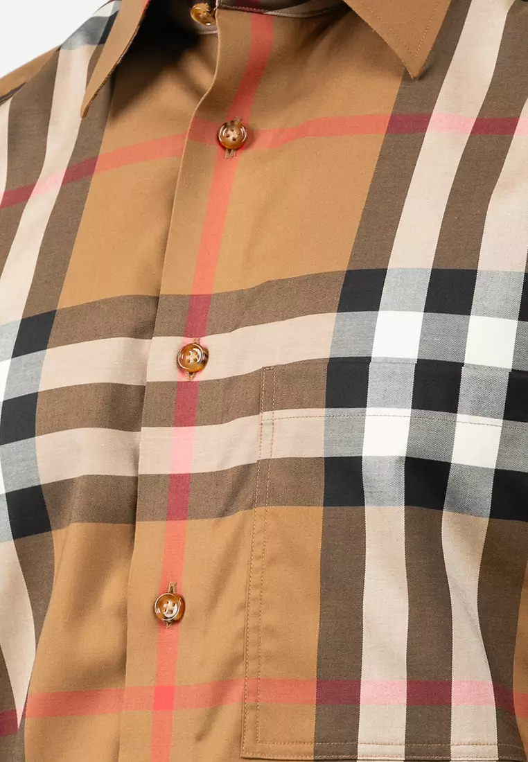 Buy BURBERRY Claverdon Short Sleeves Check Shirt 2026 Online | ZALORA
