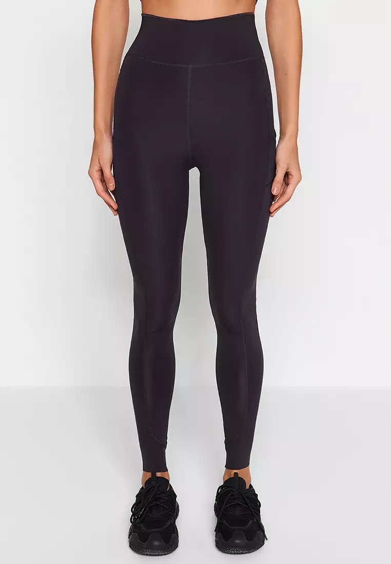 Jual Trendyol Matte Full Length Sports Tights with Extra Tummy