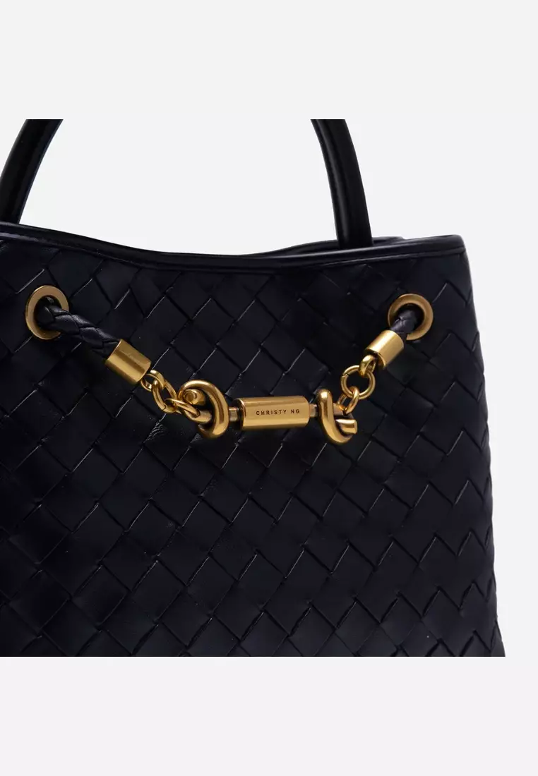 Verona Woven Hand Bag Black