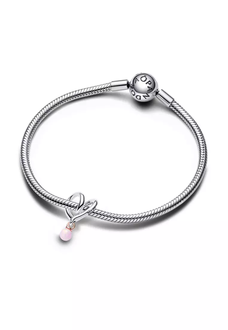 Pandora Two-tone Wrapped Heart Charm Bracelet Gift Set