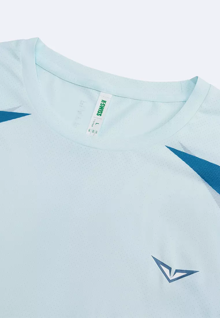 男裝 LOGO 輕量速乾拼色網球T裇