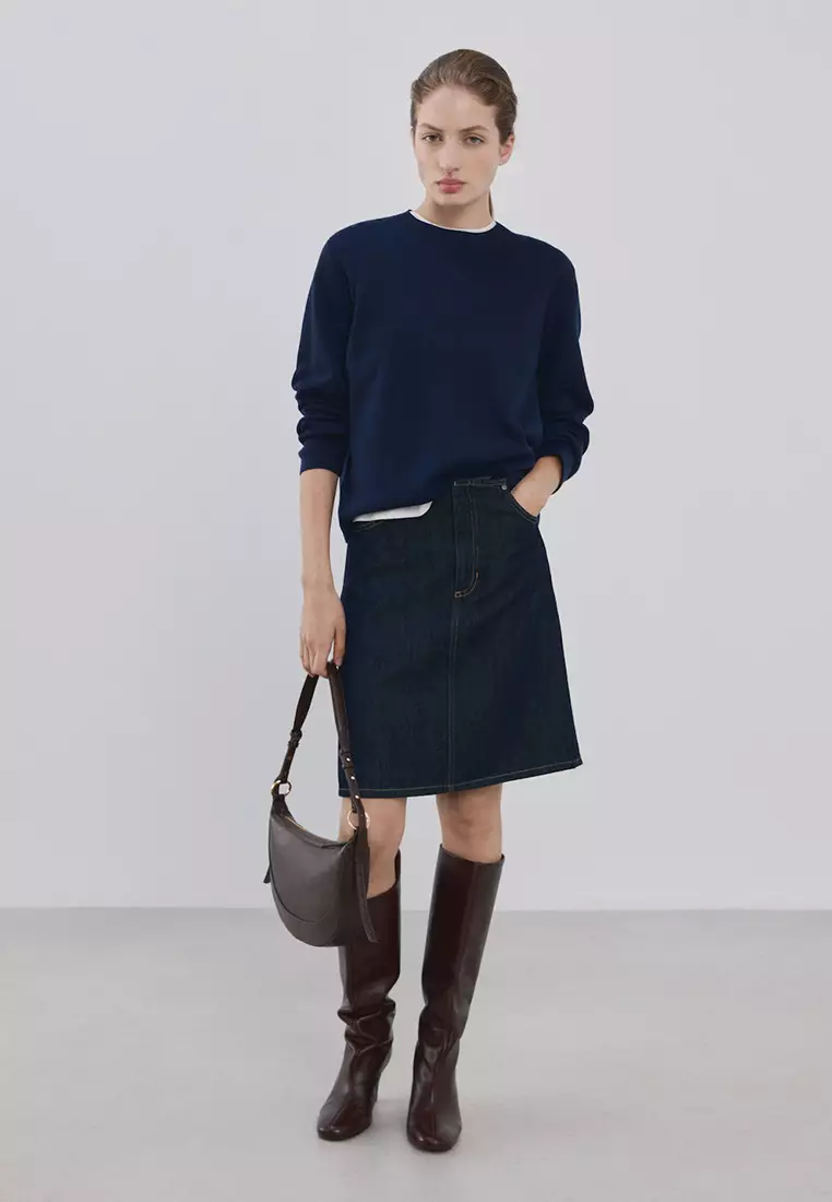 Round-Neck Knitted Sweater