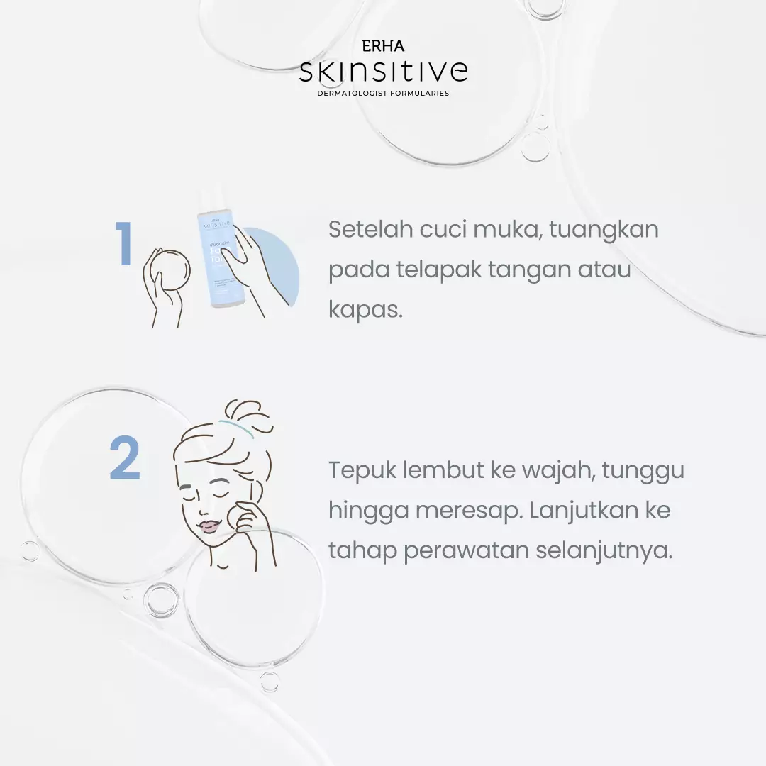 ERHA Skinsitive Ultracalm Face Toner 100g | Hydrating & Calming Toner untuk Semua Jenis Kulit (Normal - Sensitif) | Menenangkan Kulit Kering, Kemerahan, Iritasi | Skin Barrier Lebih Kuat dengan Ceramide, Niacinamide, 7 Calming Agents
