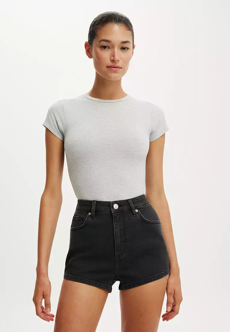 High Micro Denim Shorts
