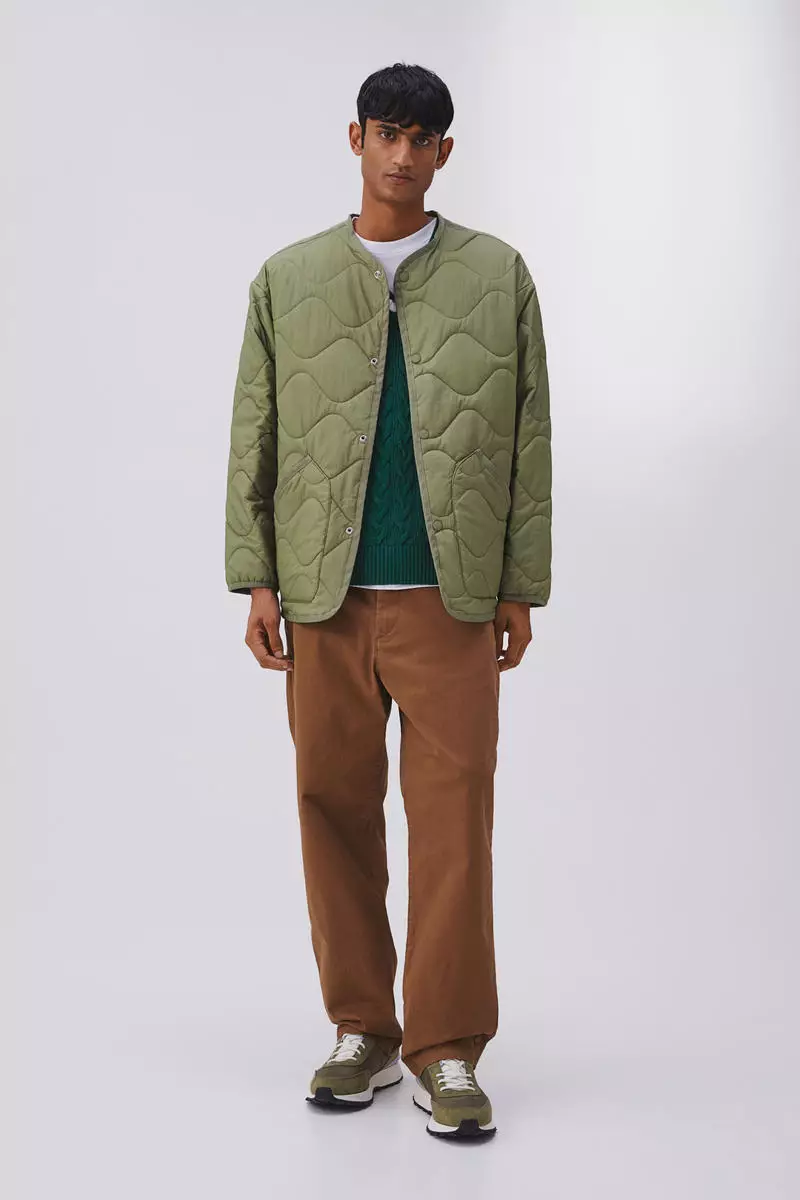 H&m long quilted coat clearance