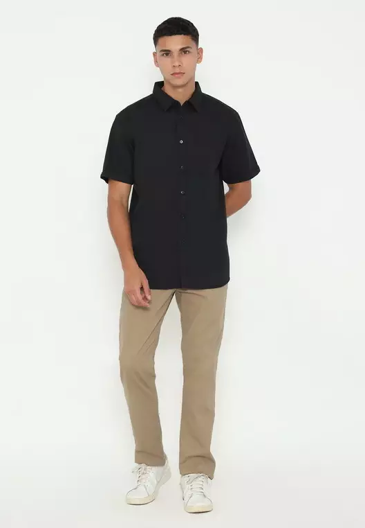 POLICE Kemeja Polos Cotton Regular Fit Pria