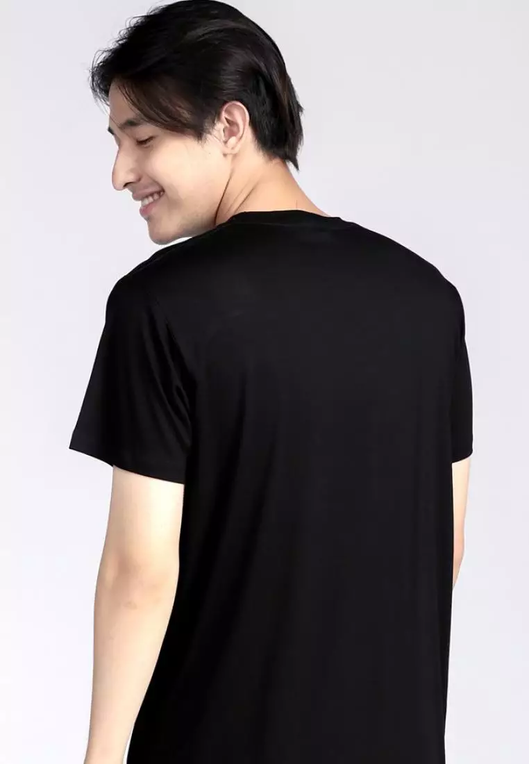 MTI18 Kaos Pria Simple Jepang Distro Script Dakir Hitam