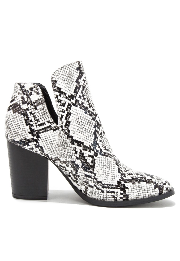 8CM Snake Pattern Ankle Boots WTY4051-2