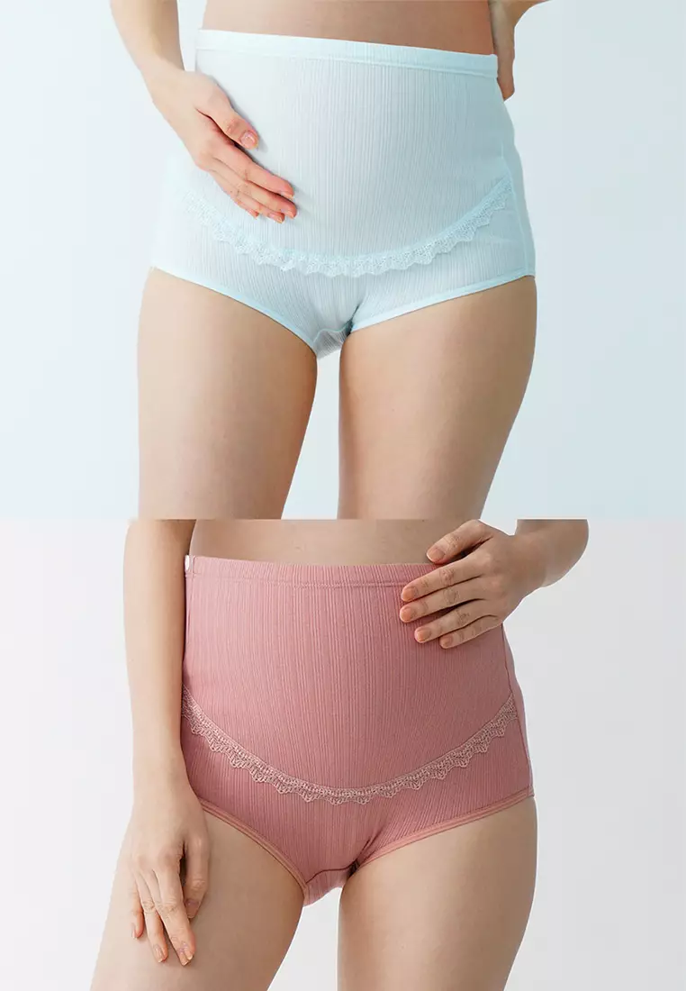  Mama Cotton Womens Over Bump Maternity Underwear High Waist  Seamless Pregnancy Briefs Panties Multi-Pack