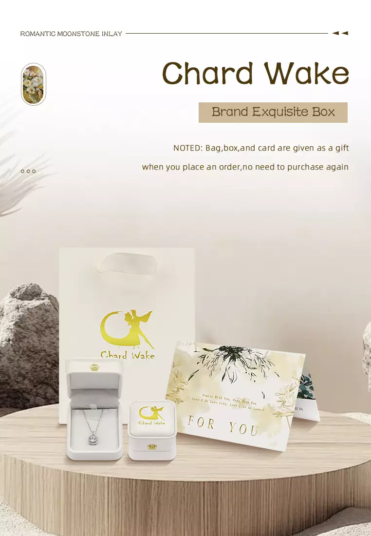 Cincin Wanita Original Elegant Titanium Moonstone Style Korea Perhiasan Cincin Cewek Rings white color