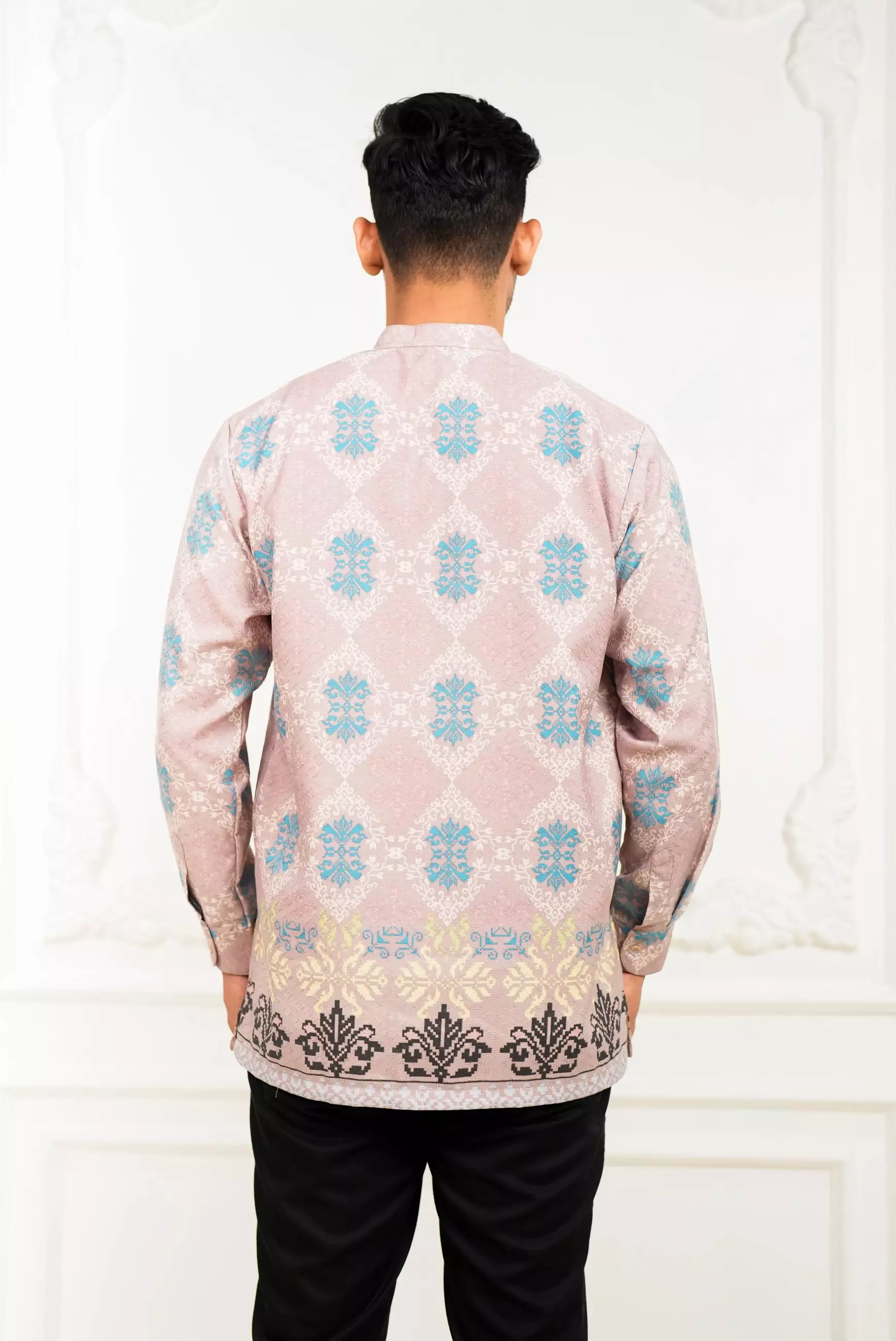 Sarimbit Kaluna Blush Kemeja Pria  Koko Lengan Panjang Regular Fit Furing