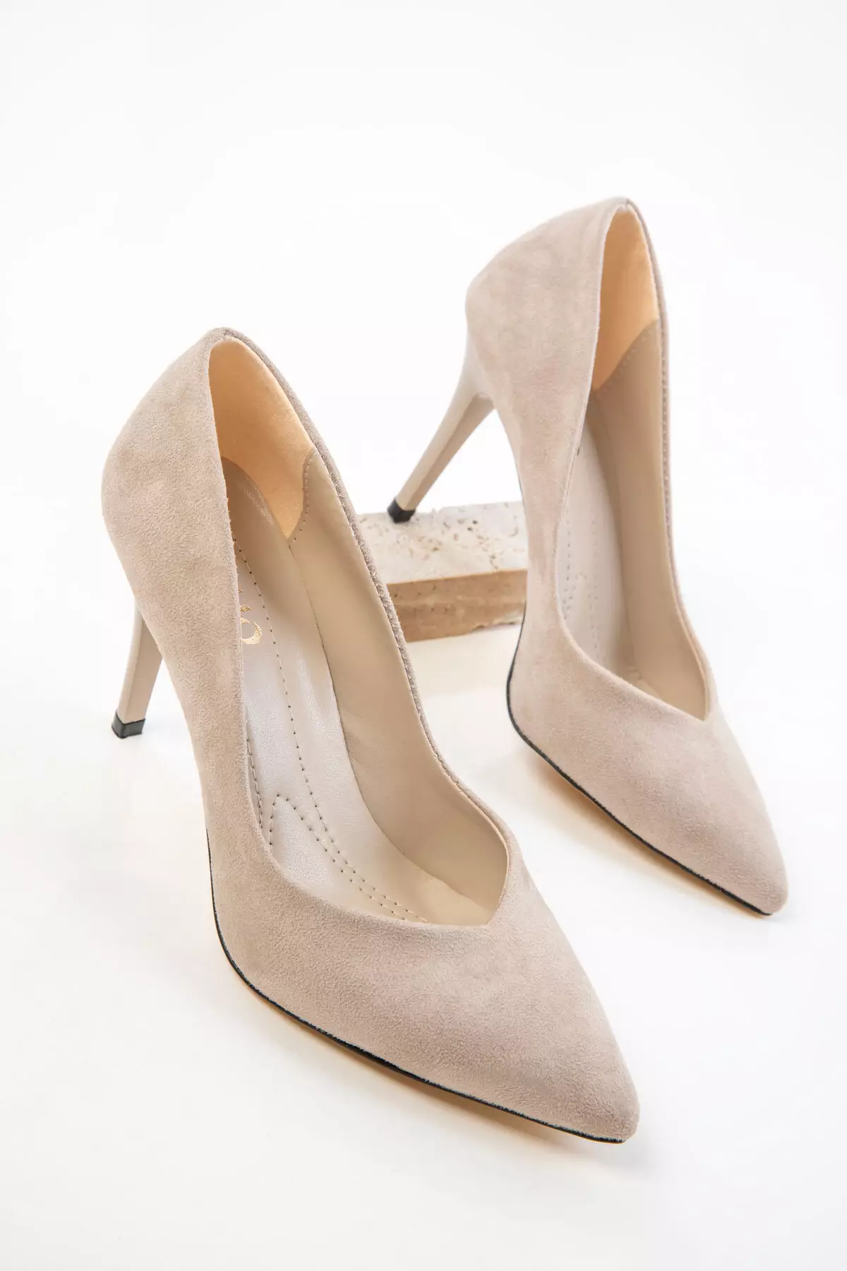 Skin Suede Women's Classic Heeled Shoes 19549