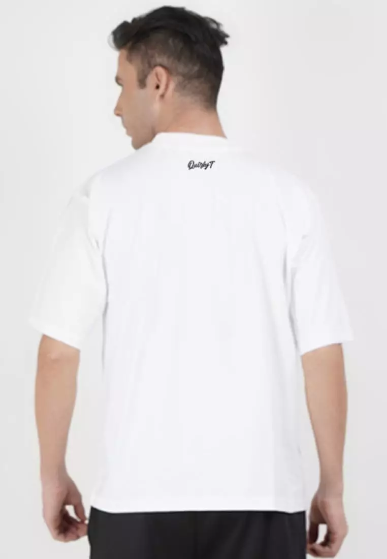 Oversized Minion White Cotton Short Sleeve Essential T-Shirt